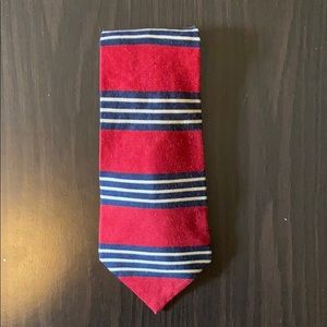 Tommy Hilfiger Red and Dark Blue Tie